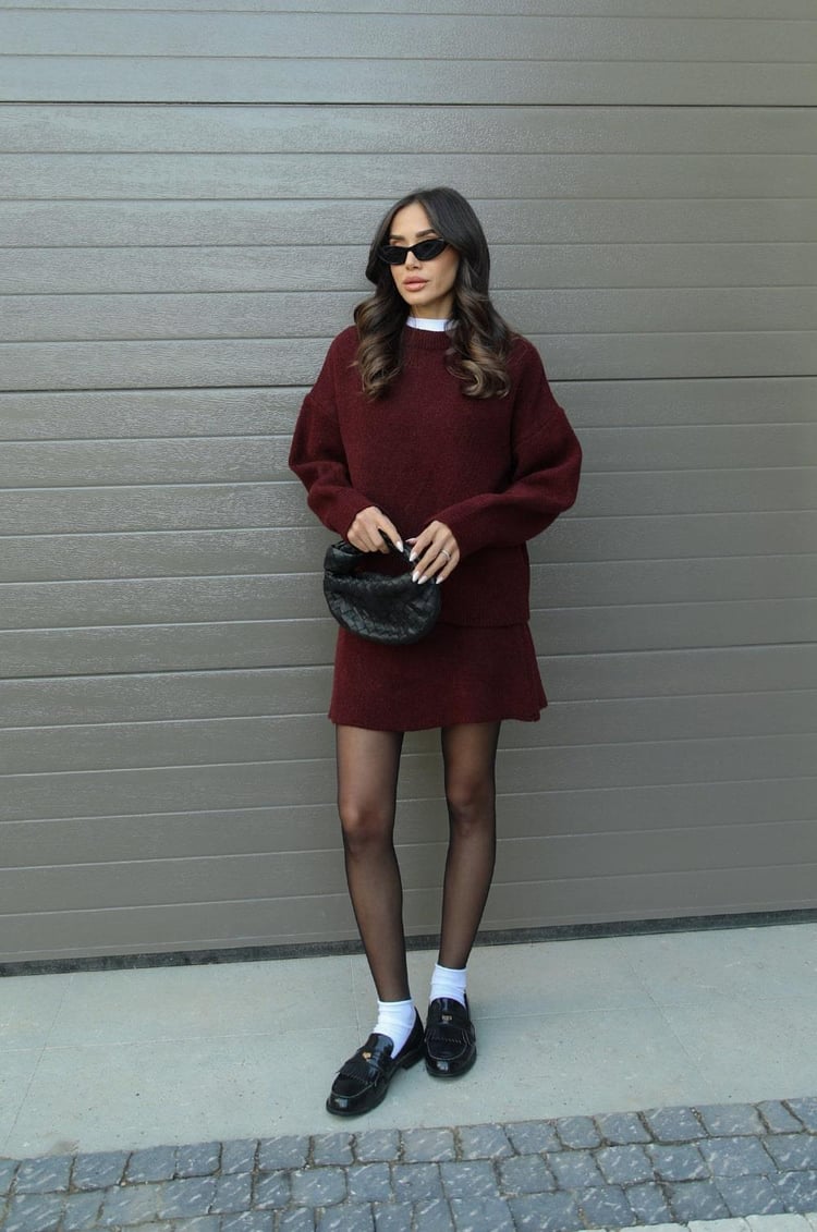 Lily - Cozy Sweater Skirt Set-15549009297781-Mirella Fiore