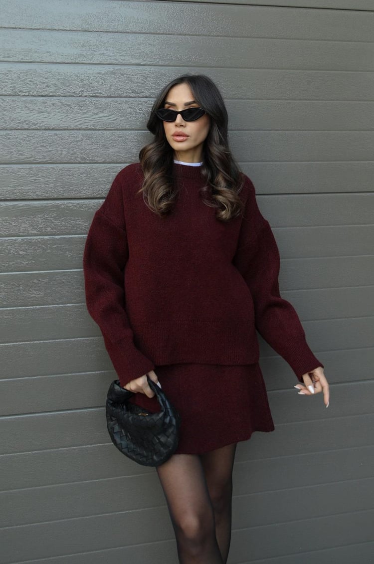 Lily - Cozy Sweater Skirt Set-15549009297781-Mirella Fiore