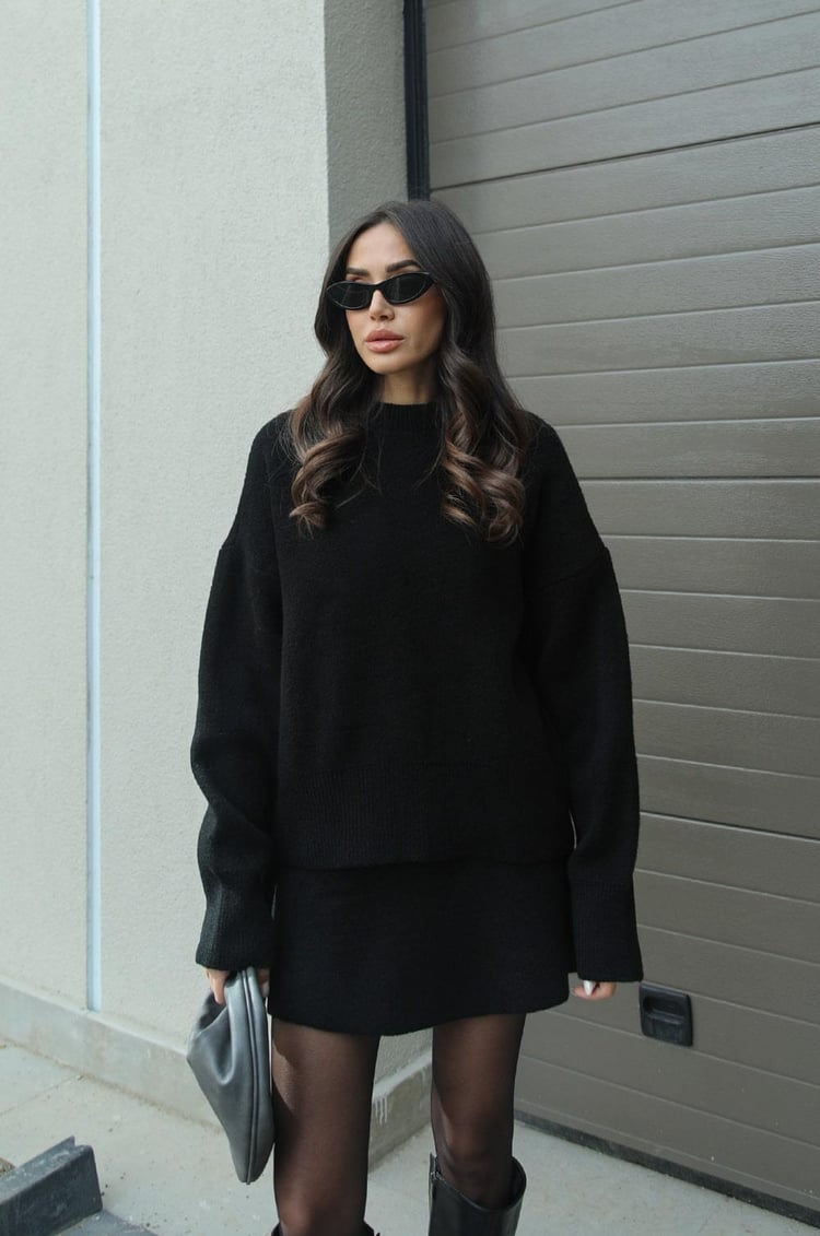 Lily - Cozy Sweater Skirt Set-15549009297781-Mirella Fiore