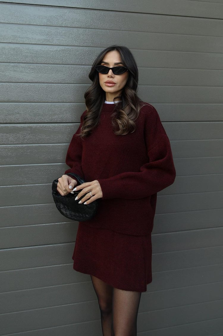 Lily - Cozy Sweater Skirt Set-15549009297781-Mirella Fiore