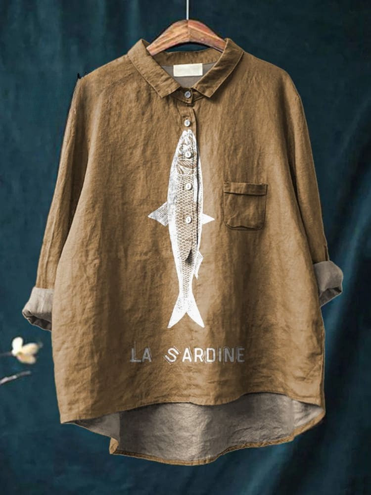 Lily - Sardine Graphic Shirt-15542212919669-Mirella Fiore