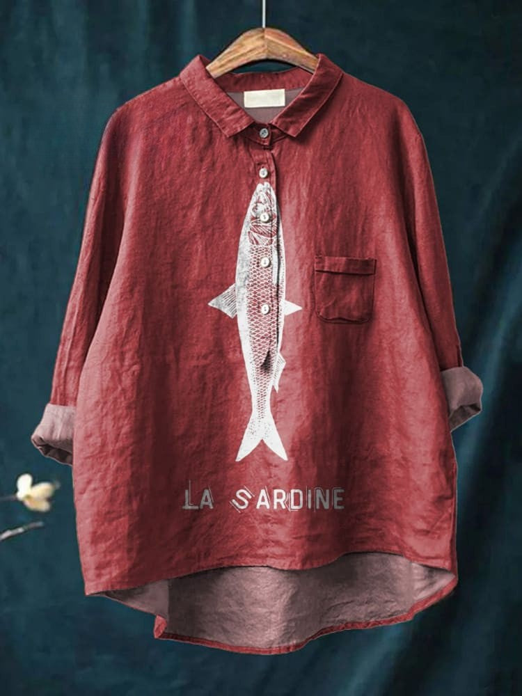 Lily - Sardine Graphic Shirt-15542212919669-Mirella Fiore