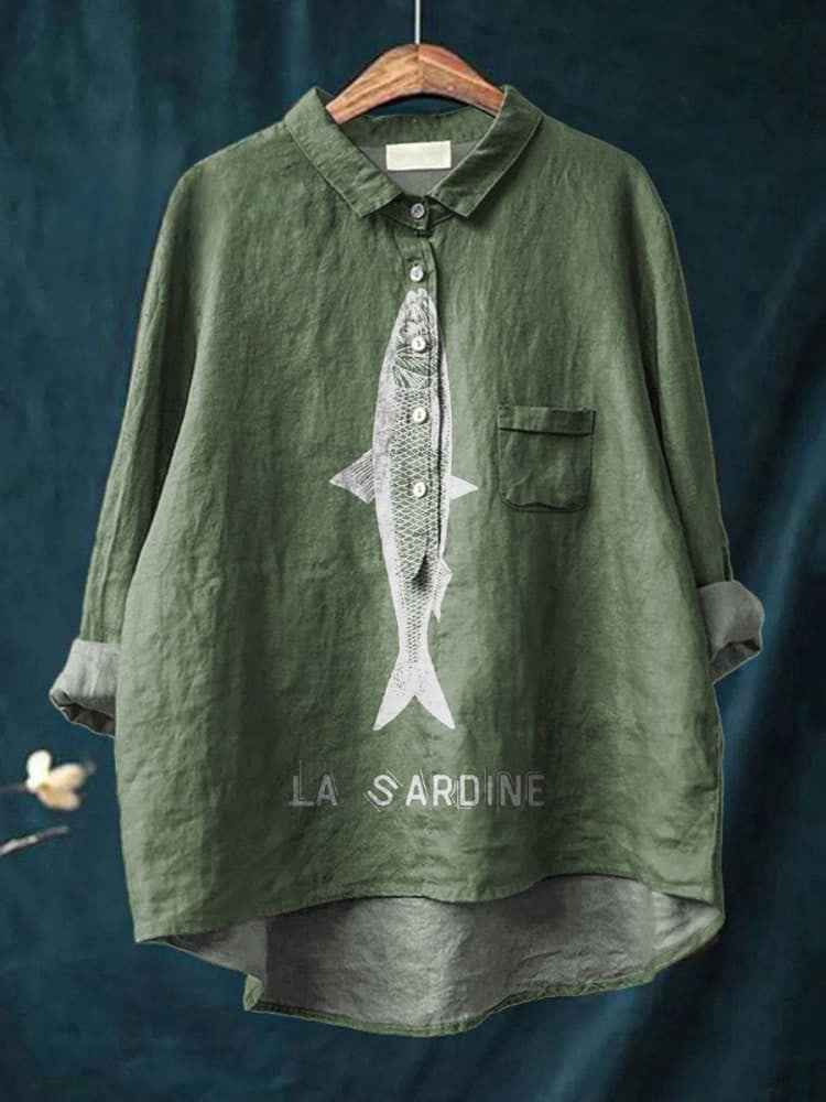 Lily - Sardine Graphic Shirt-15542212919669-Mirella Fiore