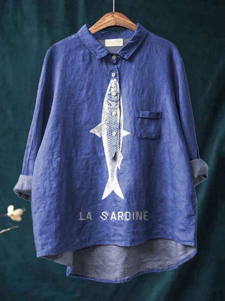 Lily - Sardine Graphic Shirt-15542212919669-Mirella Fiore