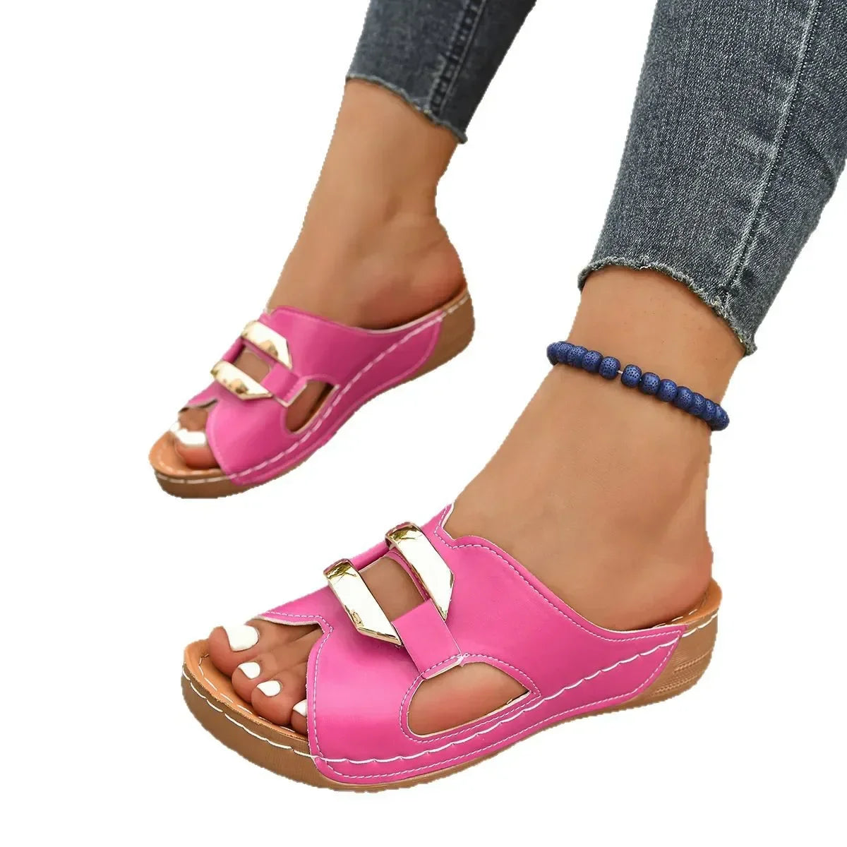 Lina - Orthopedic Wedge Heel sandals-15547823423861-Mirella Fiore