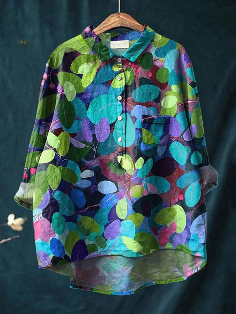 Lina - Vibrant Floral Embroidered Shirt-15542212886901-Mirella Fiore