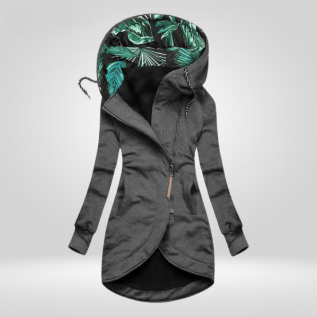 Liora - Asymmetrical Hoodie Jacket-15550919475573-Mirella Fiore