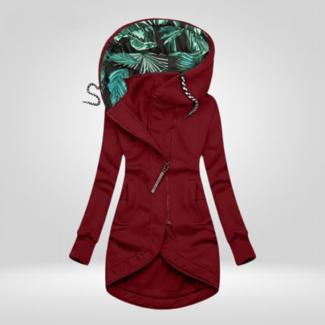 Liora - Asymmetrical Hoodie Jacket-15550919475573-Mirella Fiore