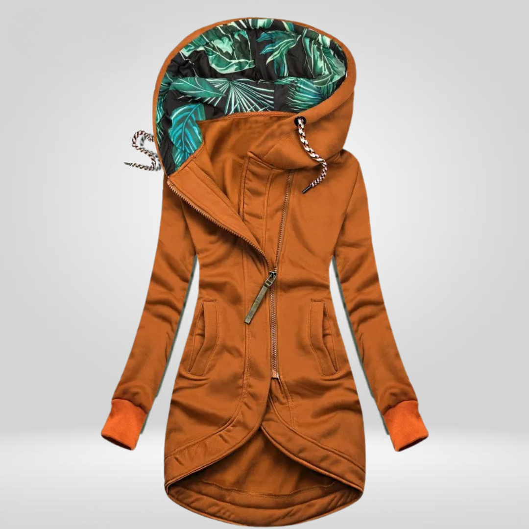 Liora - Asymmetrical Hoodie Jacket-15550919475573-Mirella Fiore