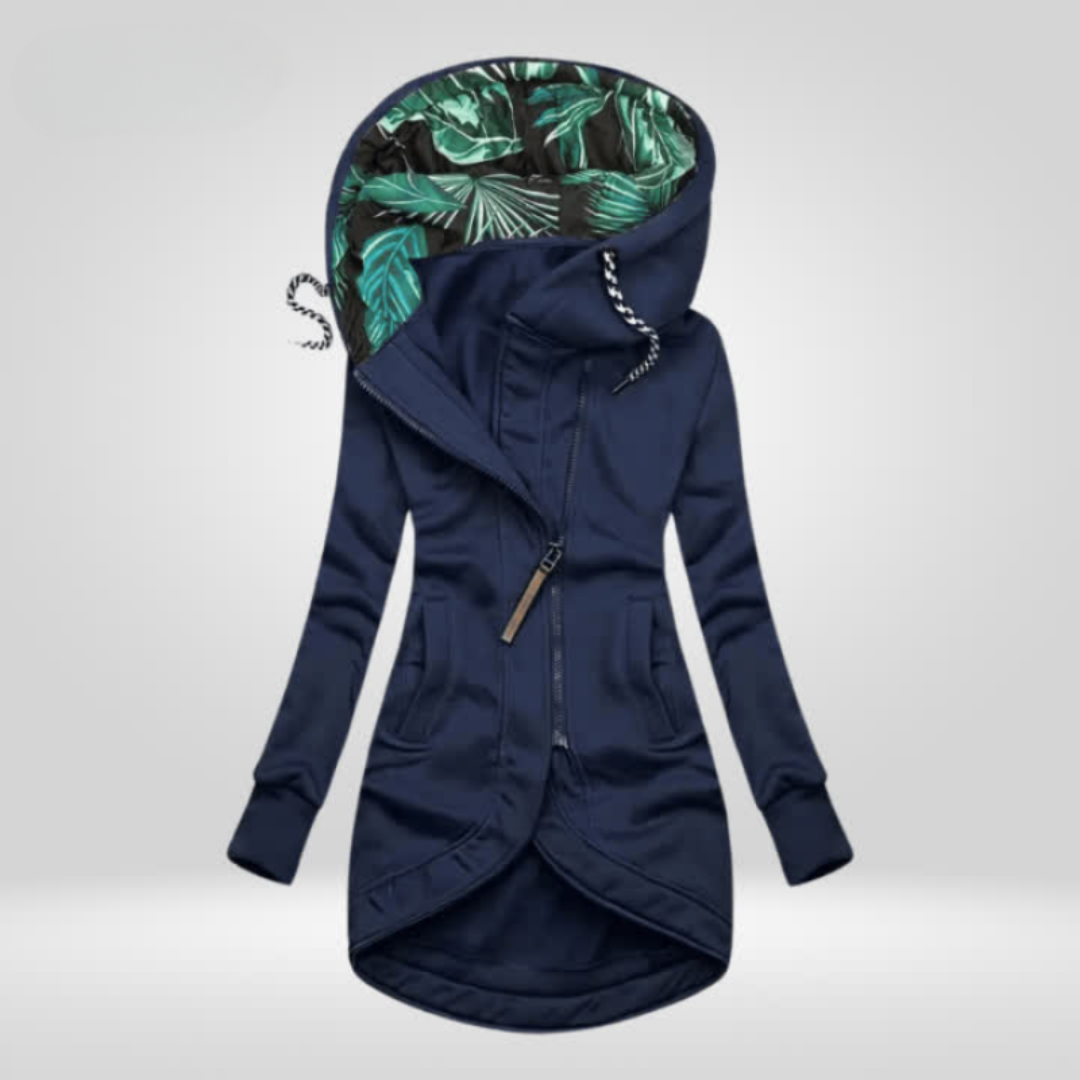 Liora - Asymmetrical Hoodie Jacket-15550919475573-Mirella Fiore