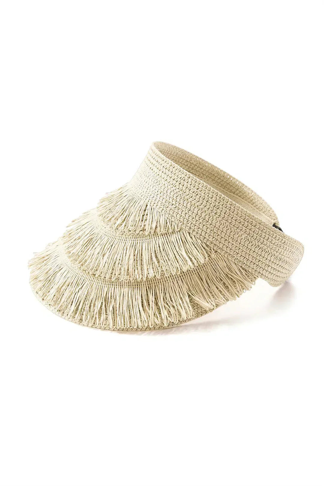Lorielle – Summer fringe – Wide-brim visor-15133567451509-Nancy & Mae Savannah