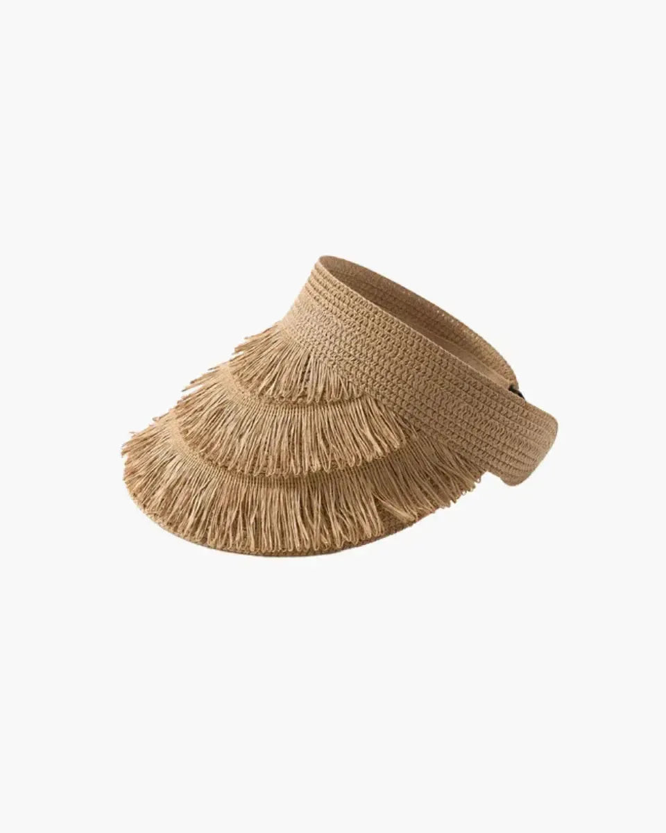 Lorielle – Summer fringe – Wide-brim visor-15133567451509-Nancy & Mae Savannah