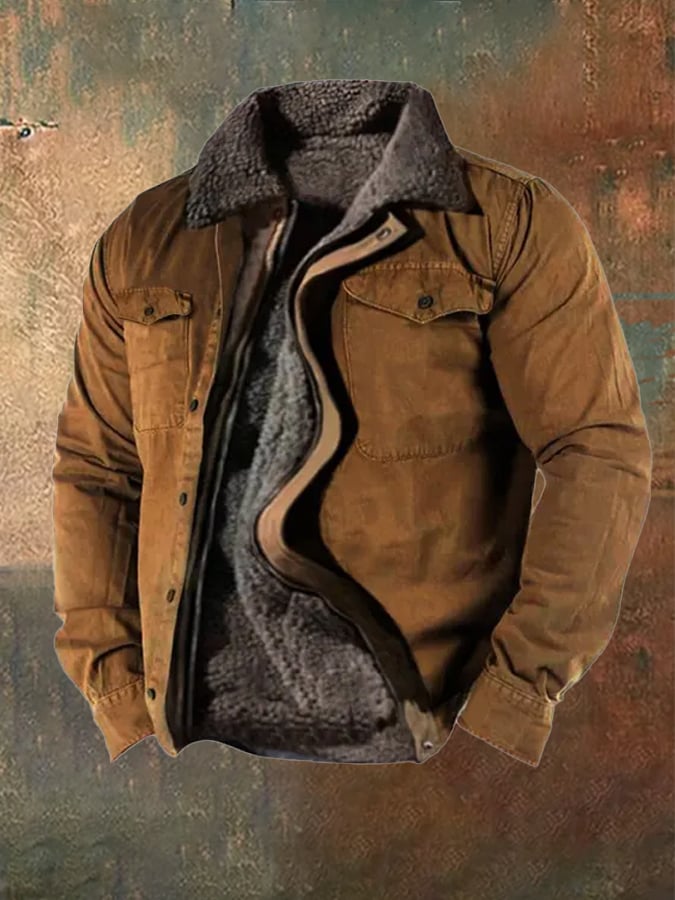 Louis - Men's Vintage Western Dutton Farm Cotton Work Casual Jacket-15551926108533-Mirella Fiore