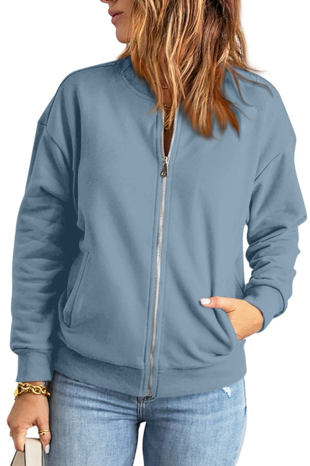 Luciana - Suede Bomber Jacket-15563530338677-Nancy & Mae Savannah