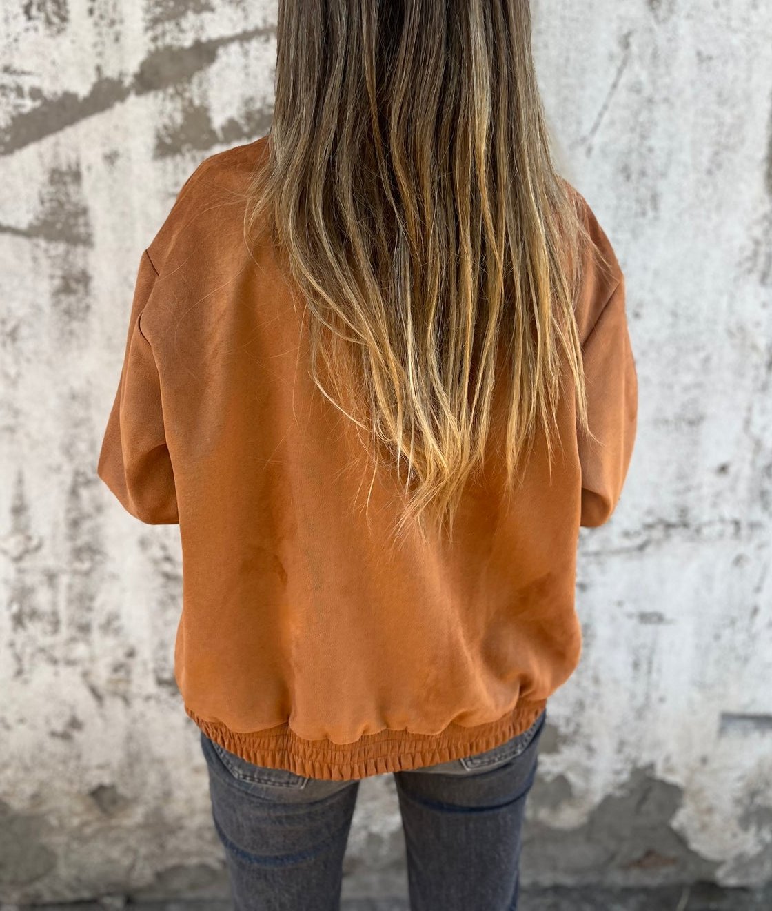 Luciana - Suede Bomber Jacket-15563530338677-Nancy & Mae Savannah