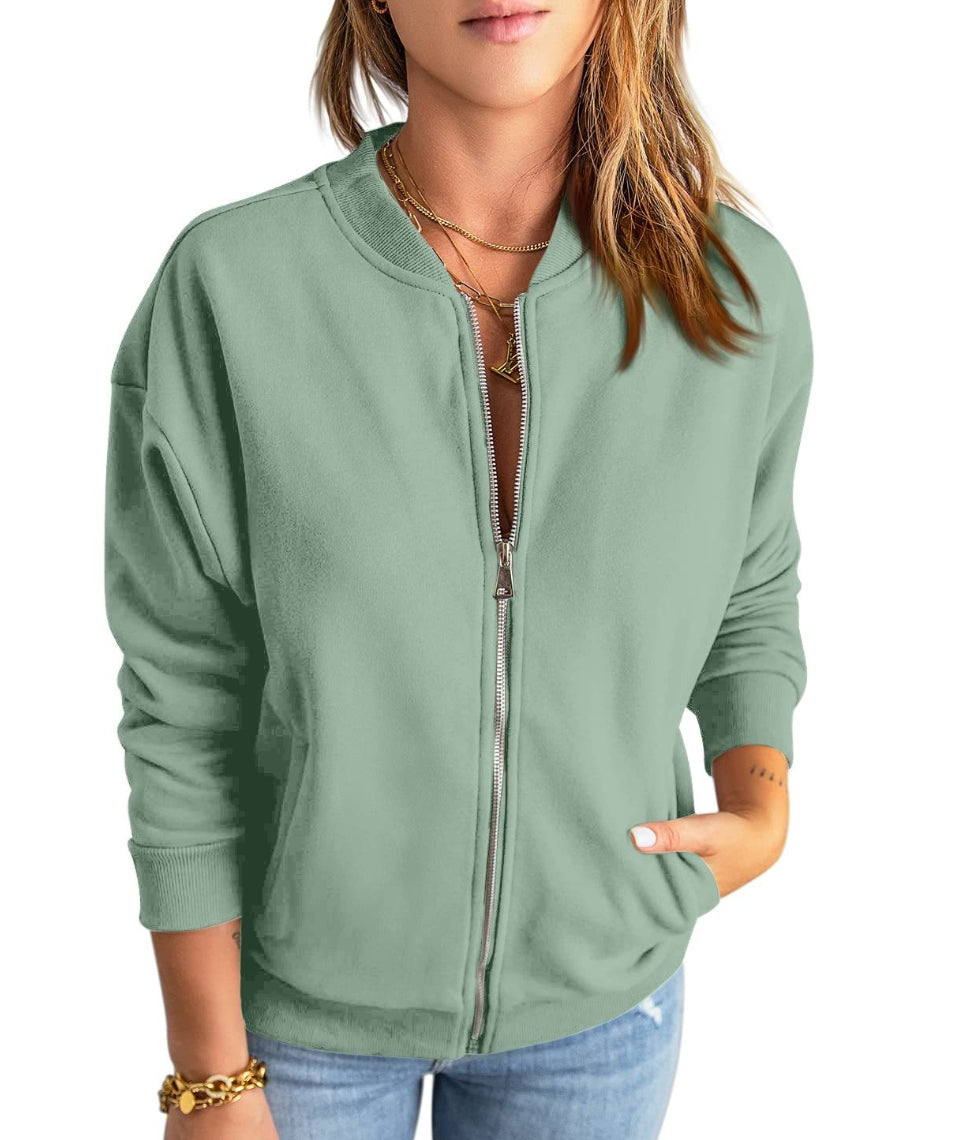 Luciana - Suede Bomber Jacket-15563530338677-Nancy & Mae Savannah