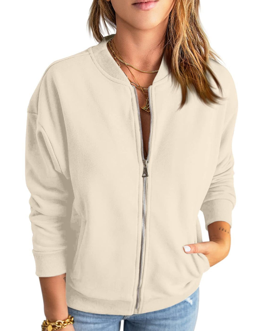 Luciana - Suede Bomber Jacket-15563530338677-Nancy & Mae Savannah