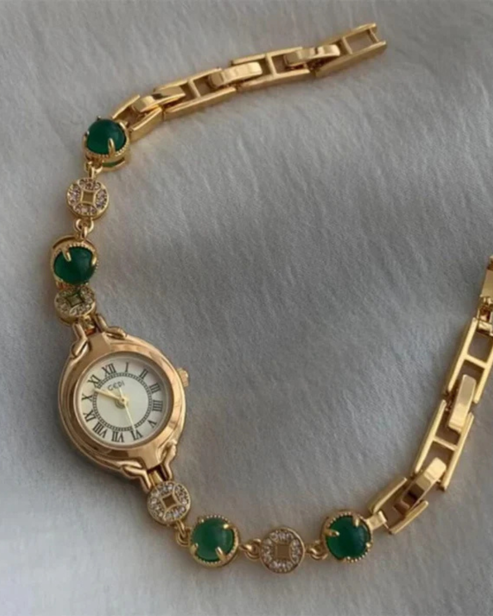 Lumière – Emerald dial – Bracelet watch-15233937211765-Nancy & Mae Savannah