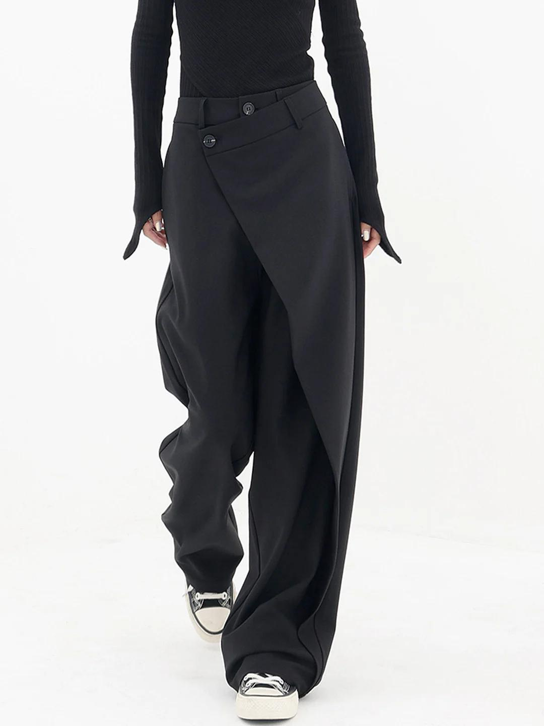 Lunafina – Asymmetric overlay – Wide-leg trousers-15133677486453-Mirella Fiore
