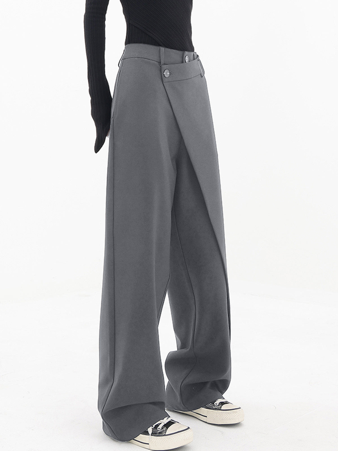 Lunafina – Asymmetric overlay – Wide-leg trousers-15133677486453-Nancy & Mae Savannah