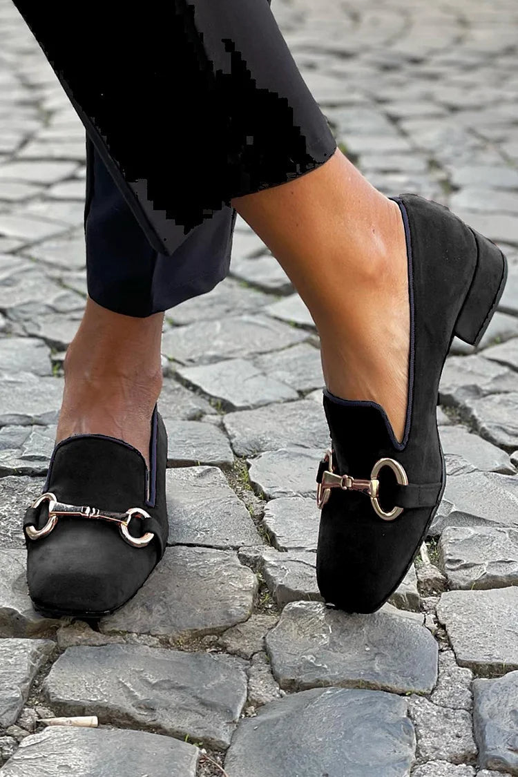 MADISON - BLACK LOAFERS WITH GOLDEN BIT-15549131227509-Mirella Fiore