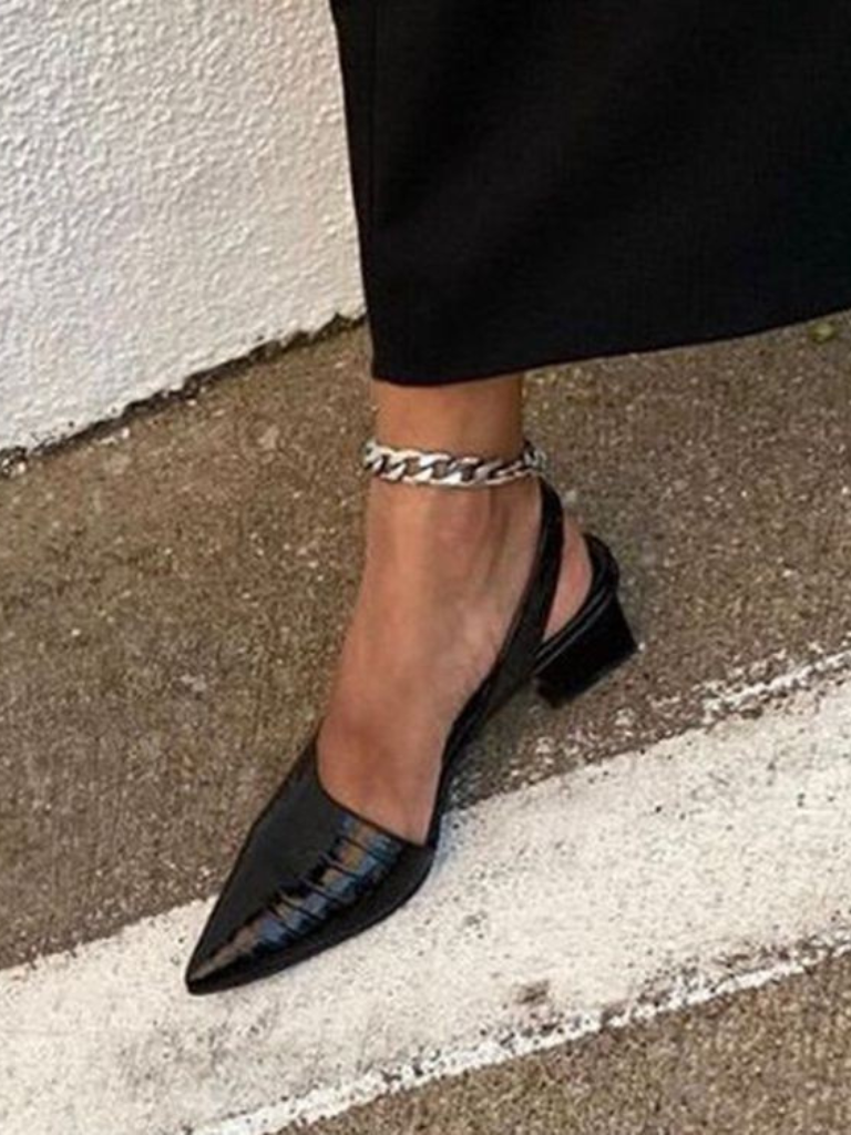 MAE - CROC-EFFECT SLINGBACK HEELS-15549014770037-Mirella Fiore