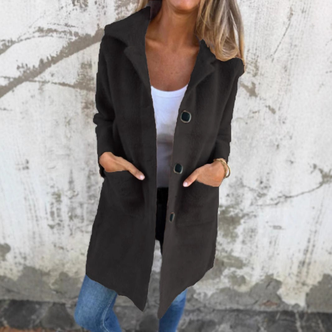 MARCE - Casual Coat with Buttons-15519826116981-Mirella Fiore