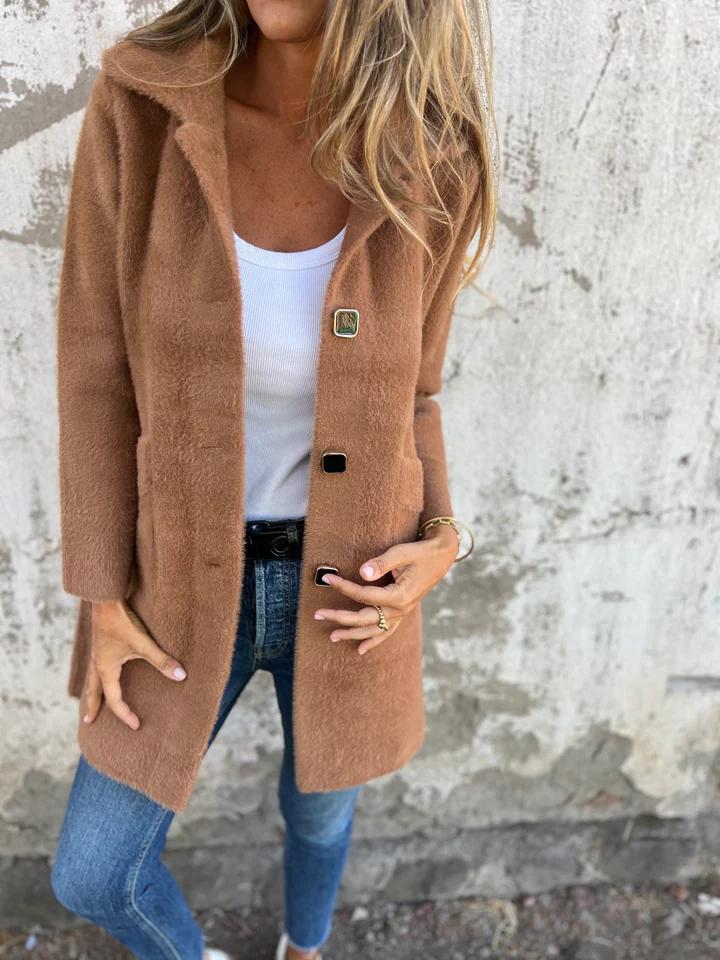 MARCE - Casual Coat with Buttons-15519826116981-Mirella Fiore