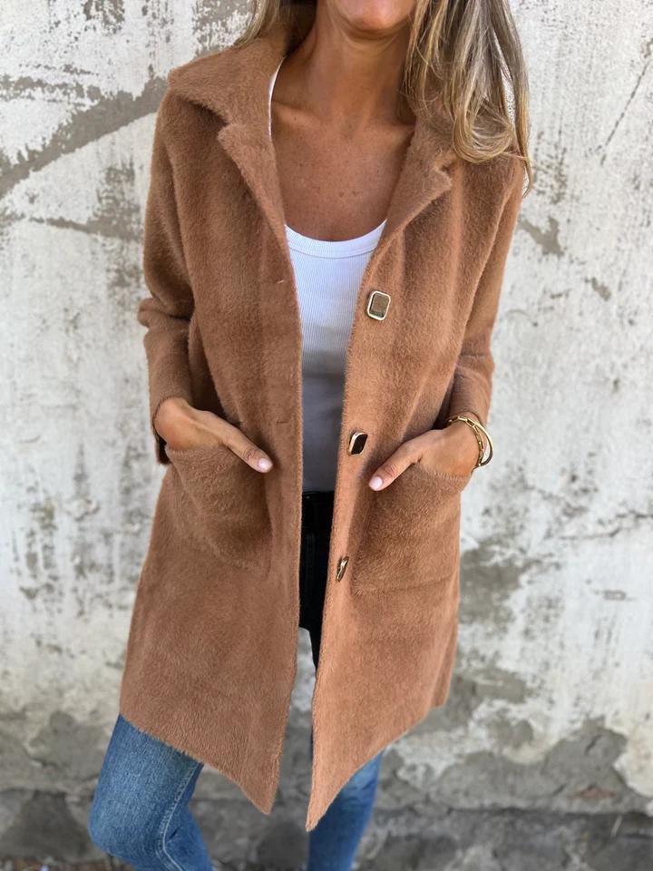 MARCE - Casual Coat with Buttons-15519826116981-Mirella Fiore