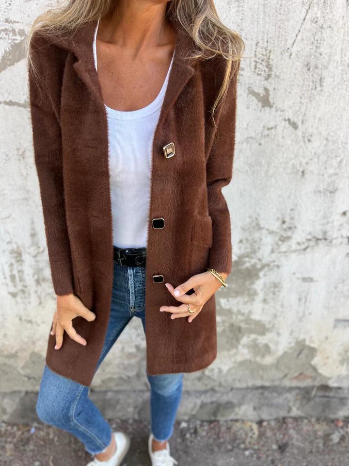 MARCE - Casual Coat with Buttons-15519826116981-Mirella Fiore