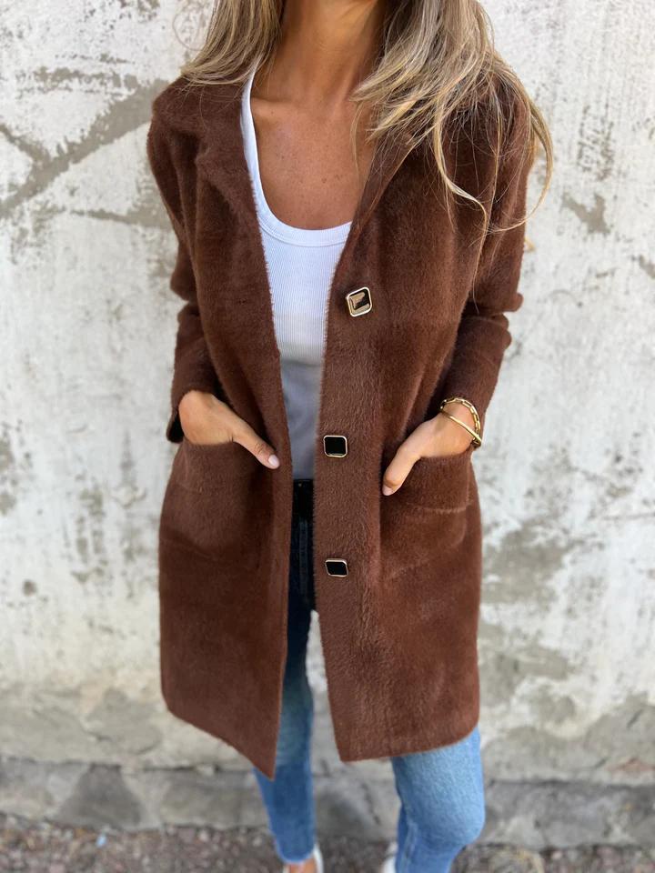 MARCE - Casual Coat with Buttons-15519826116981-Mirella Fiore