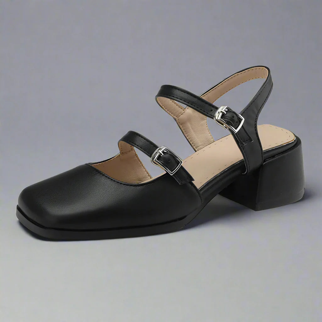 MARCELINA - DOUBLE-BUCKLE HEELS-15560645935477-Nancy & Mae Savannah