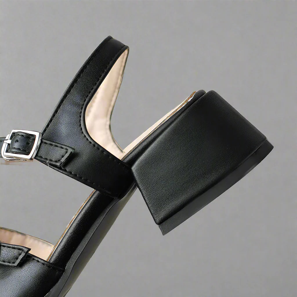 MARCELINA - DOUBLE-BUCKLE HEELS-15560645935477-Nancy & Mae Savannah