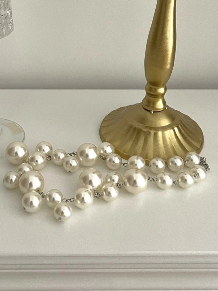 MARIA - BOLD PEARL NECKLACE-15549015589237-Mirella Fiore
