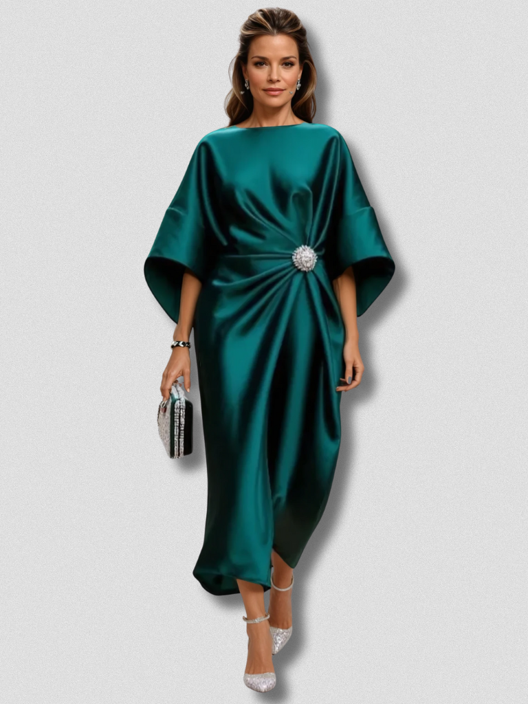 MARIS - SATIN ELEGANCE DRESS-15549014475125-Mirella Fiore