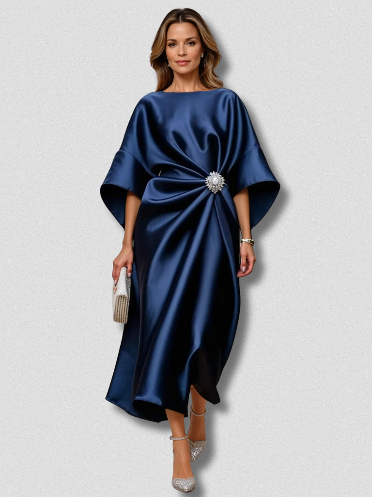 MARIS - SATIN ELEGANCE DRESS-15549014475125-Mirella Fiore