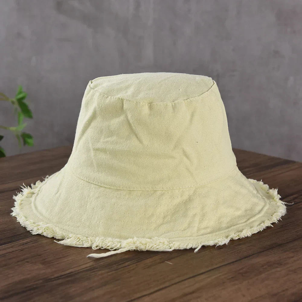 Maelis – Raw edge – Cotton bucket hat-15133817274741-Mirella Fiore