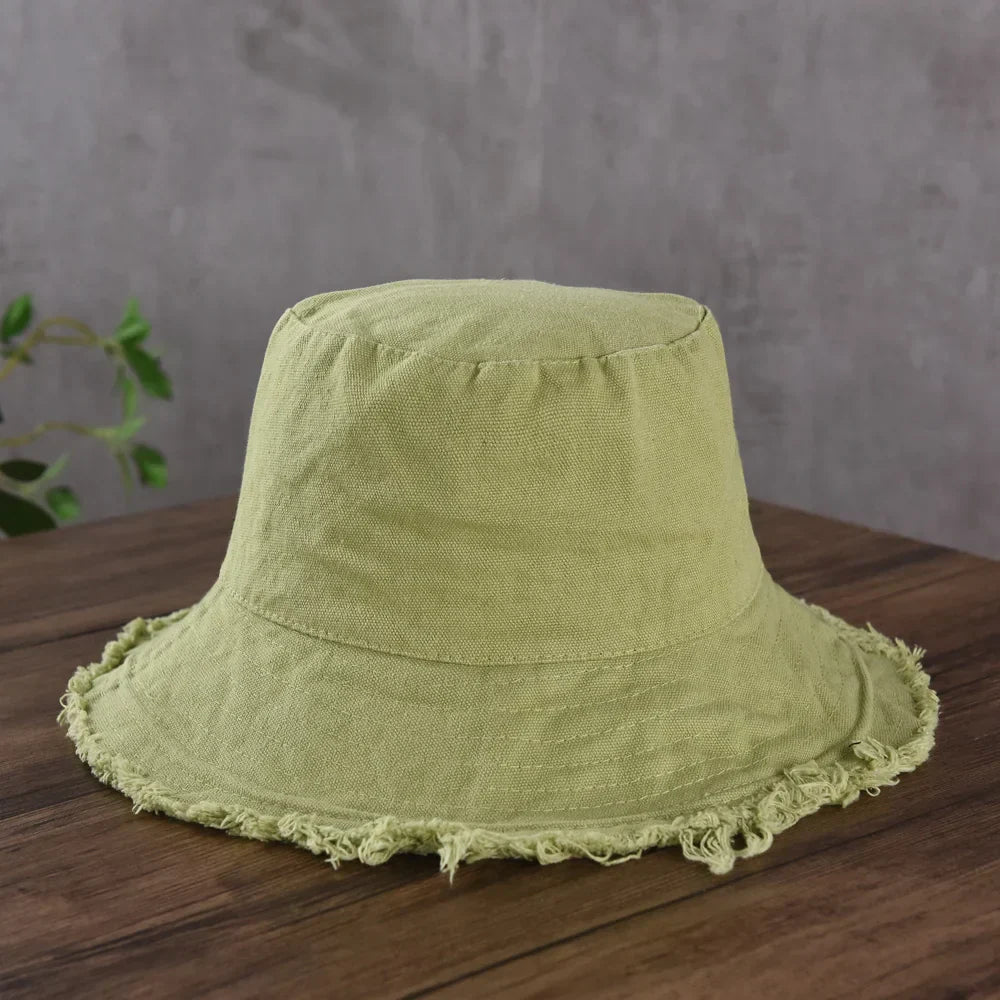 Maelis – Raw edge – Cotton bucket hat-15133817274741-Nancy & Mae Savannah