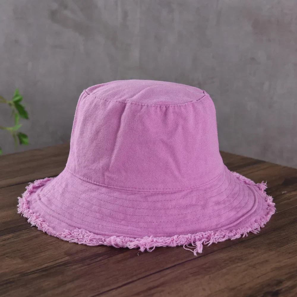 Maelis – Raw edge – Cotton bucket hat-15133817274741-Nancy & Mae Savannah