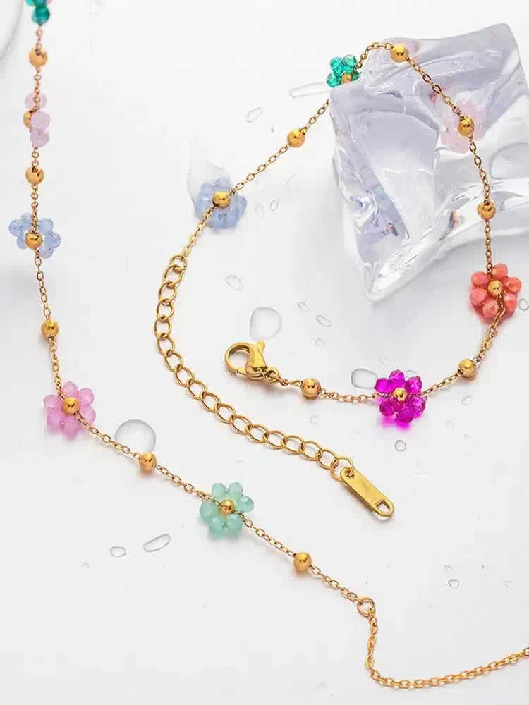 Maevia – Handcrafted floral beads – Flower pendant-15227800060277-Nancy & Mae Savannah