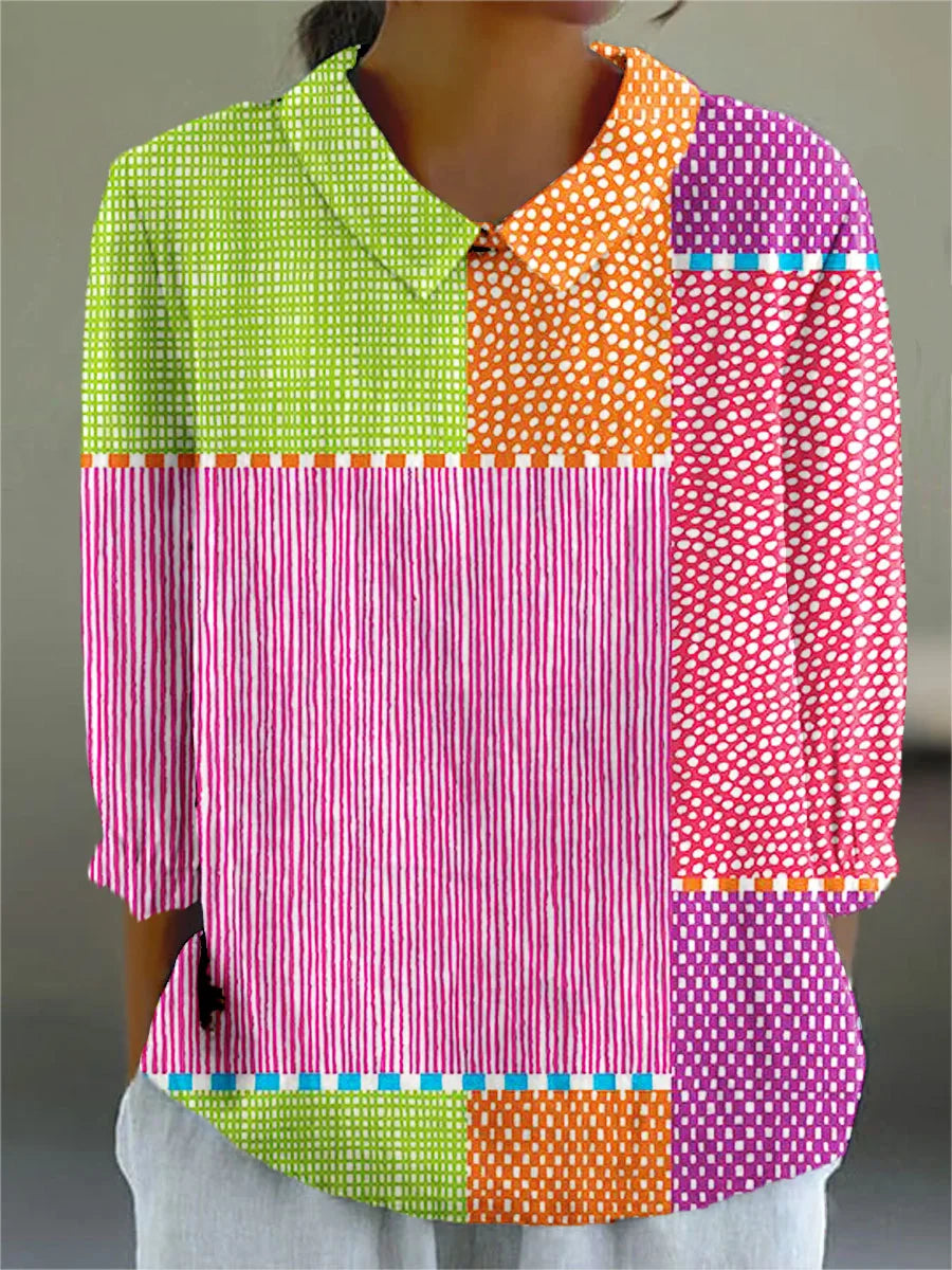 Marcella - Vintage Colorful Blouse-15563826987381-Nancy & Mae Savannah