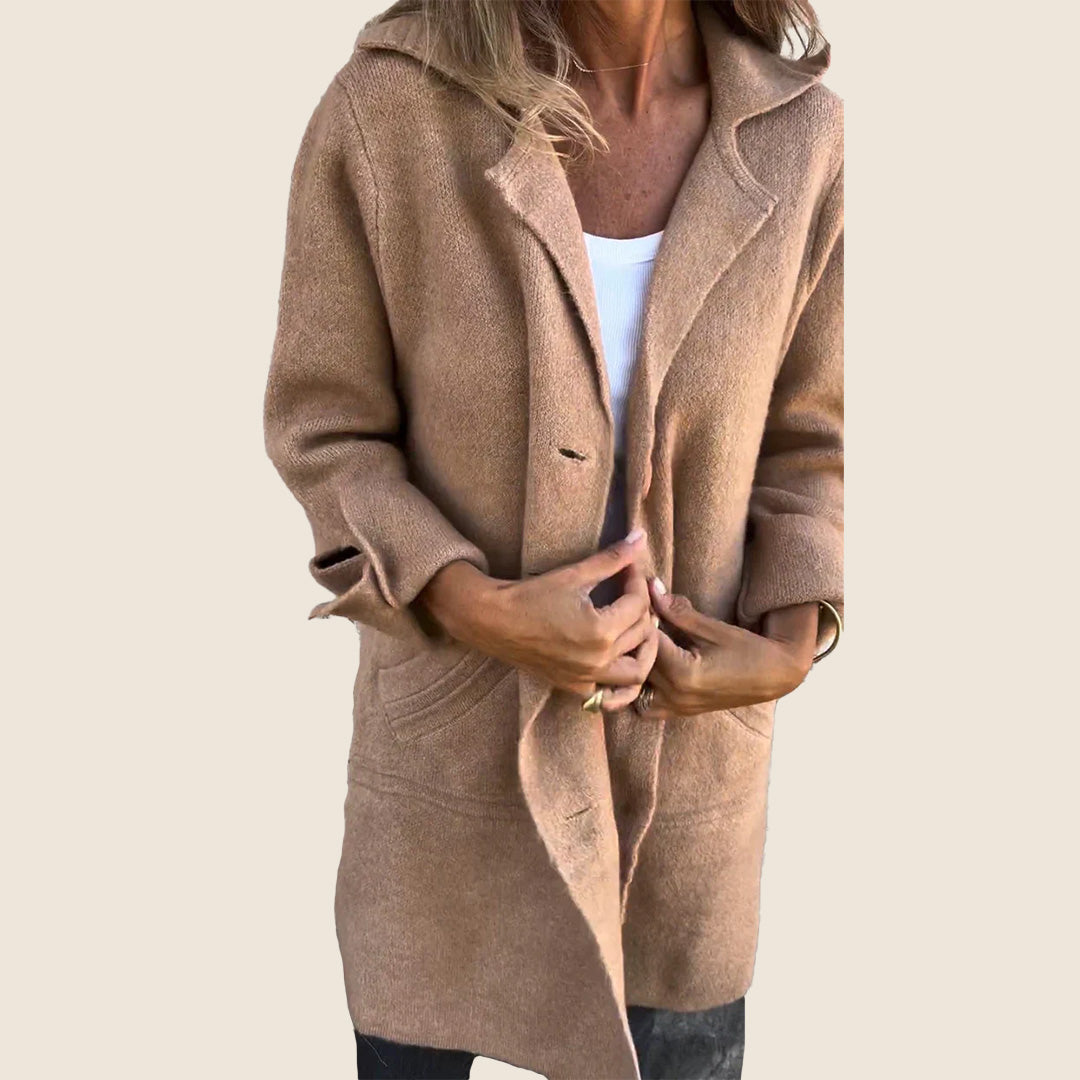 Marcelle - Chic Hooded Coat with Pockets-15550919180661-Mirella Fiore