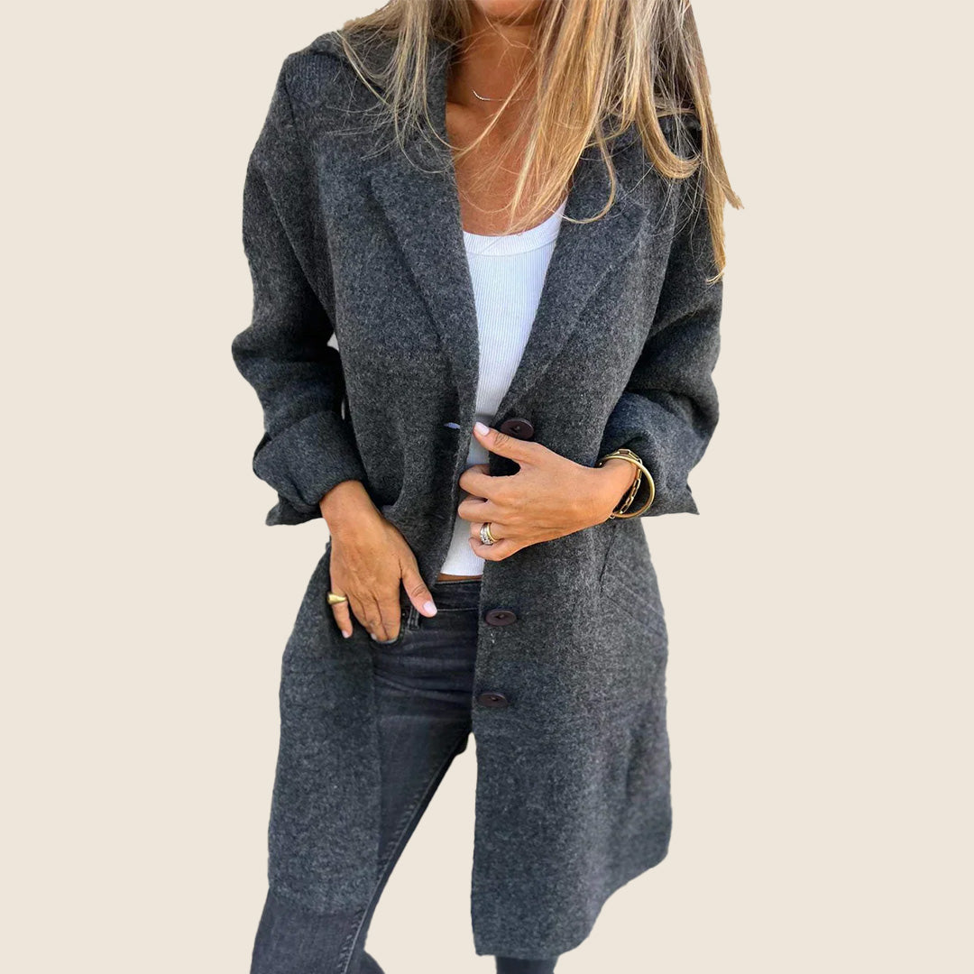 Marcelle - Chic Hooded Coat with Pockets-15550919180661-Nancy & Mae Savannah