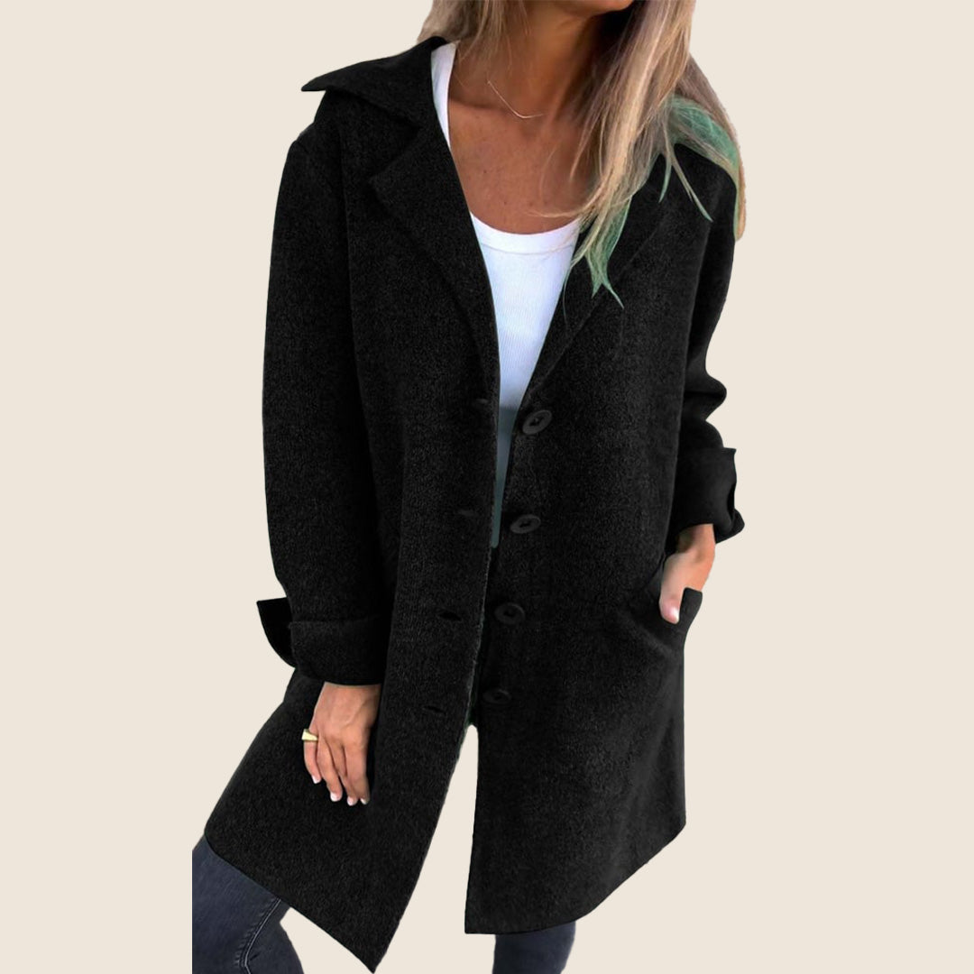 Marcelle - Chic Hooded Coat with Pockets-15550919180661-Nancy & Mae Savannah