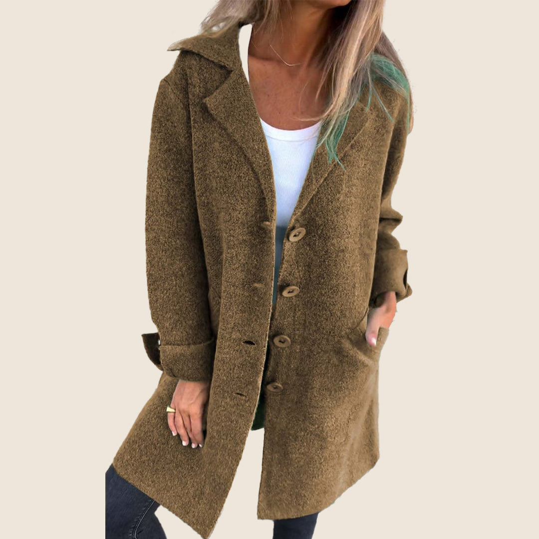 Marcelle - Chic Hooded Coat with Pockets-15550919180661-Nancy & Mae Savannah
