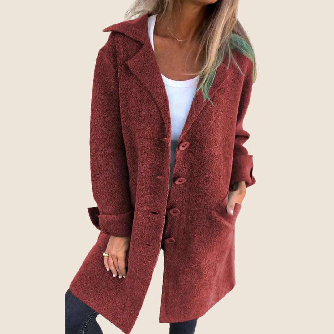 Marcelle - Chic Hooded Coat with Pockets-15550919180661-Nancy & Mae Savannah