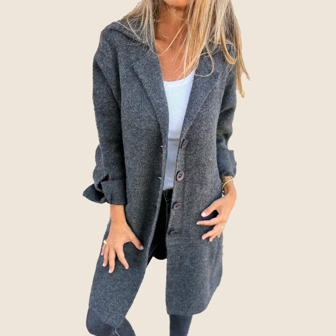 Marcelle - Chic Hooded Coat with Pockets-15550919180661-Nancy & Mae Savannah
