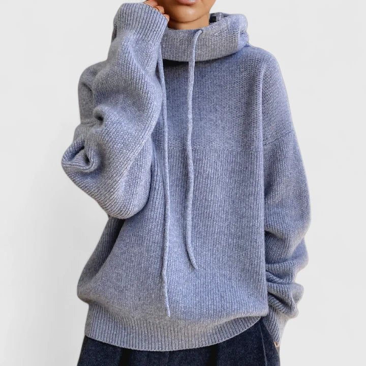 Marie - Cozy Knit Hoodie-15547990344053-Nancy & Mae Savannah