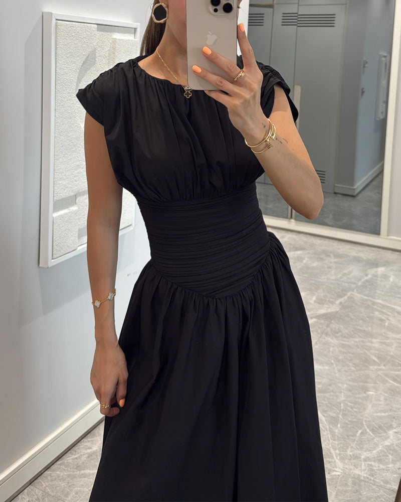 Mariella – Ruched waist – Midi dress-15283498484085-Mirella Fiore