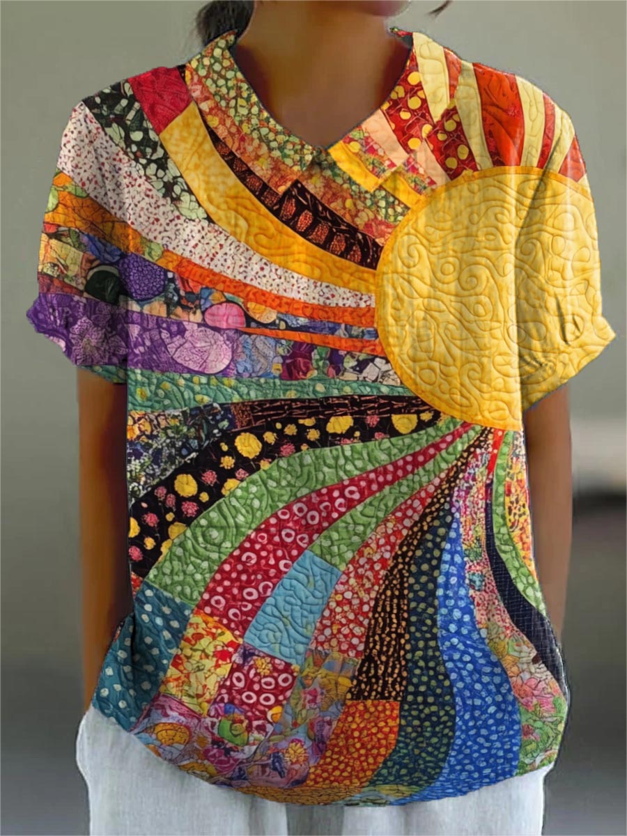 Marina - Vintage Colorful Blouse-15563826954613-Nancy & Mae Savannah